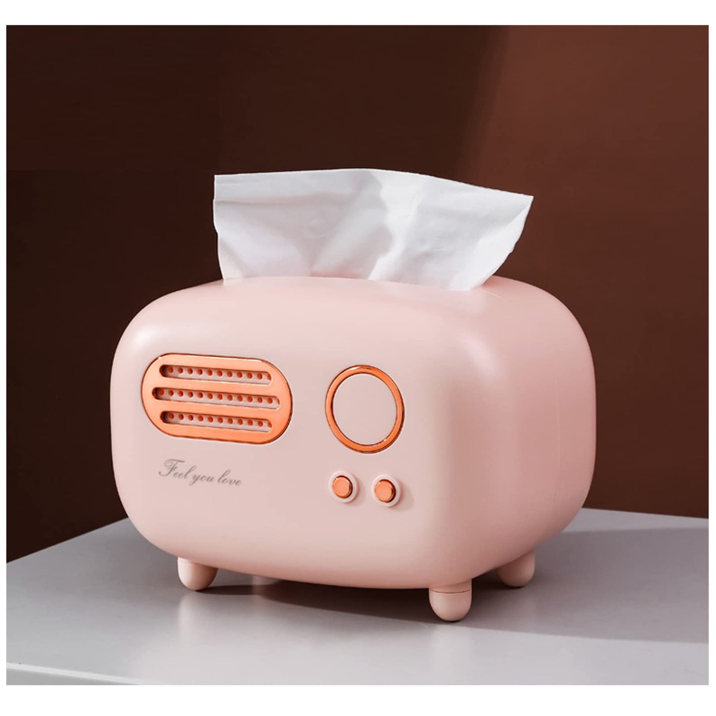 Radio Shape Tissue Box